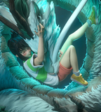 Estátua Colecionador - Chihiro & Haku