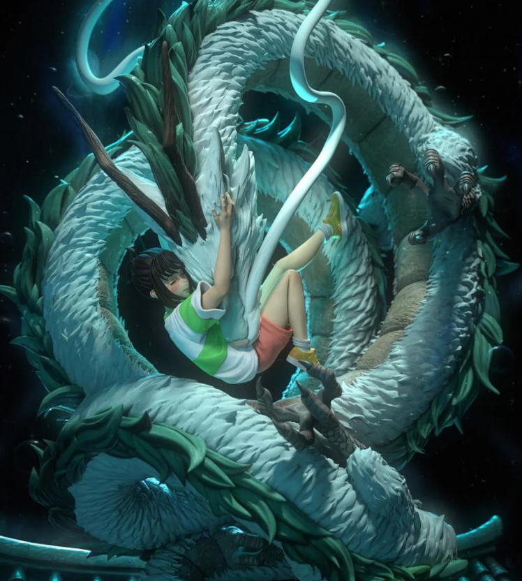 Estátua Colecionador - Chihiro & Haku