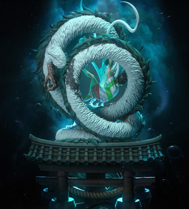 Estátua Colecionador - Chihiro & Haku