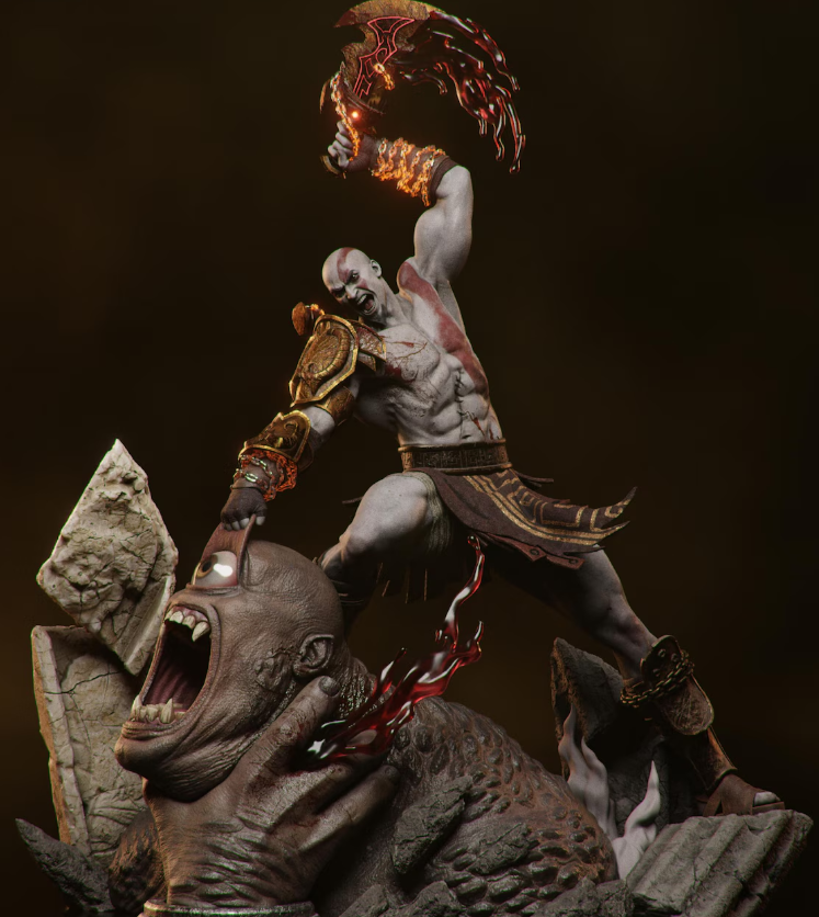 Estátua Colecionador - Kratos God of War