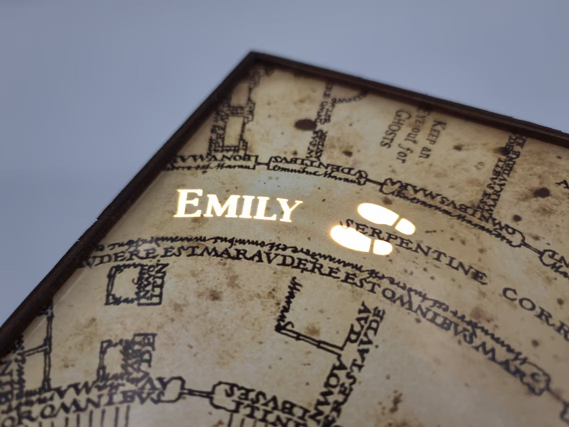 Personalized Magic Box - Harry Potter Footprint Map