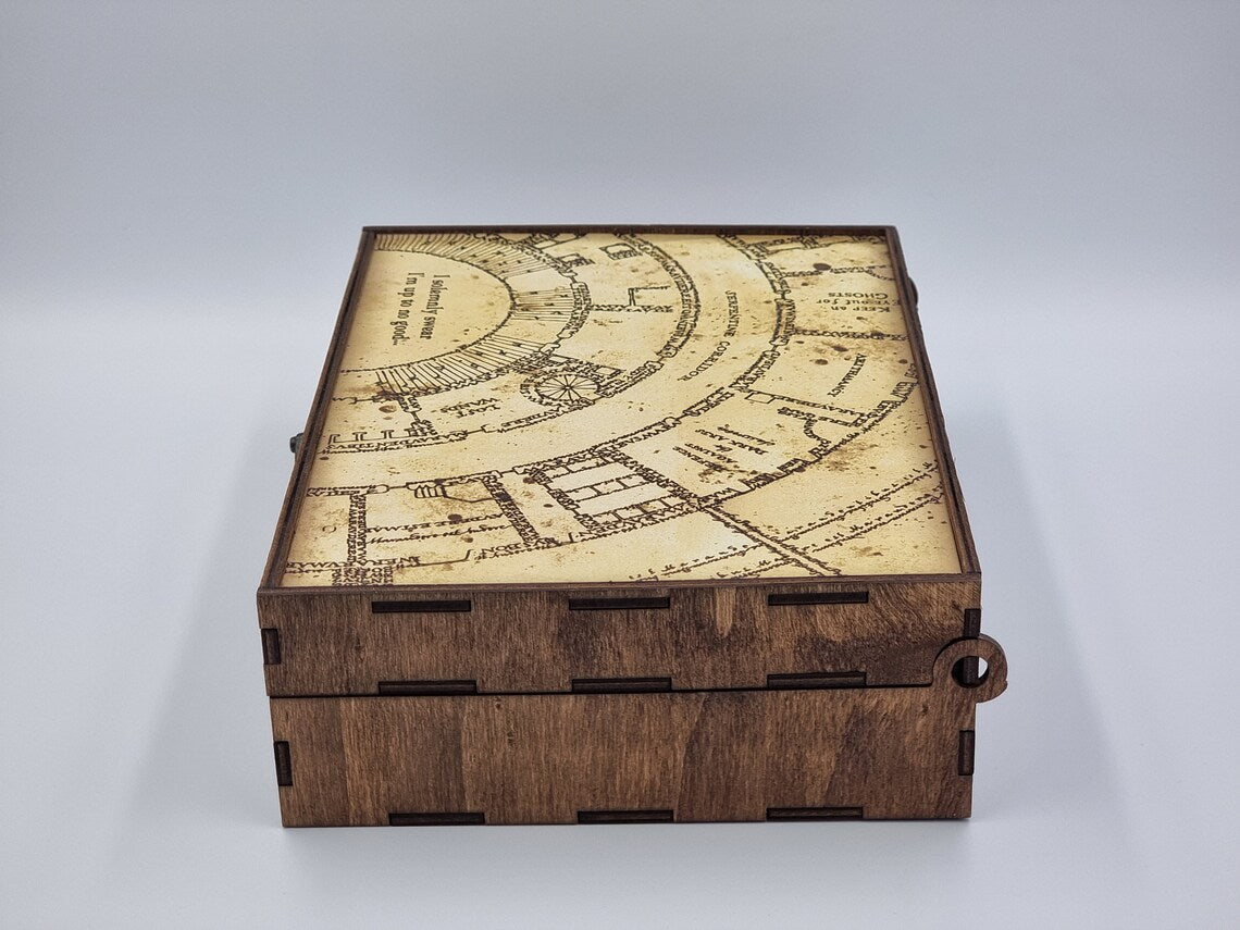 Caixa Mágica personalizada - Mapa de pegadas Harry Potter