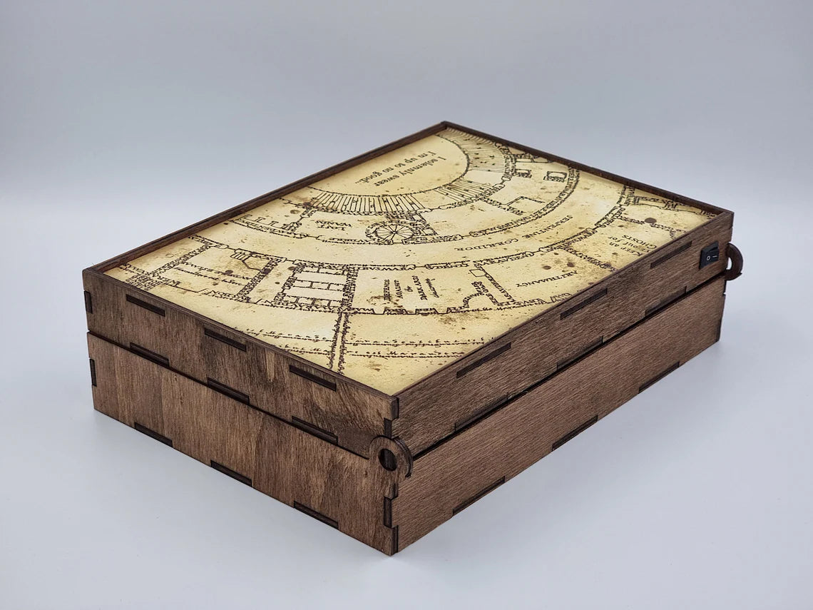 Caixa Mágica personalizada - Mapa de pegadas Harry Potter