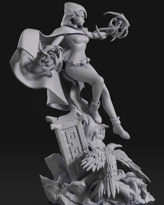 Estátua Colecionador - Raven