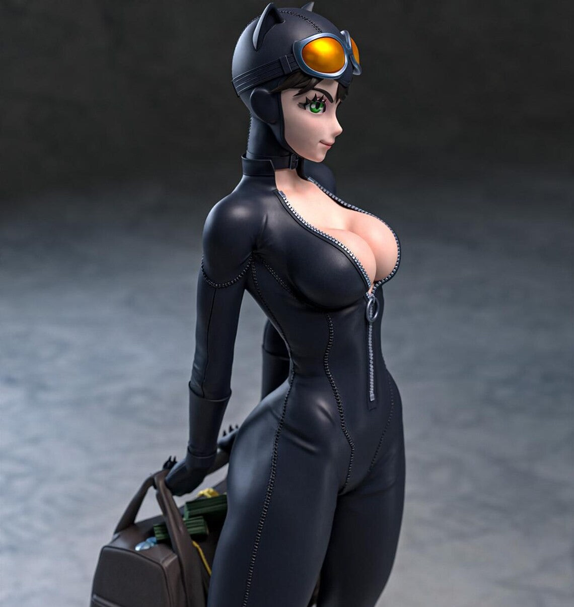 Estátua Colecionador - Mulher Gato