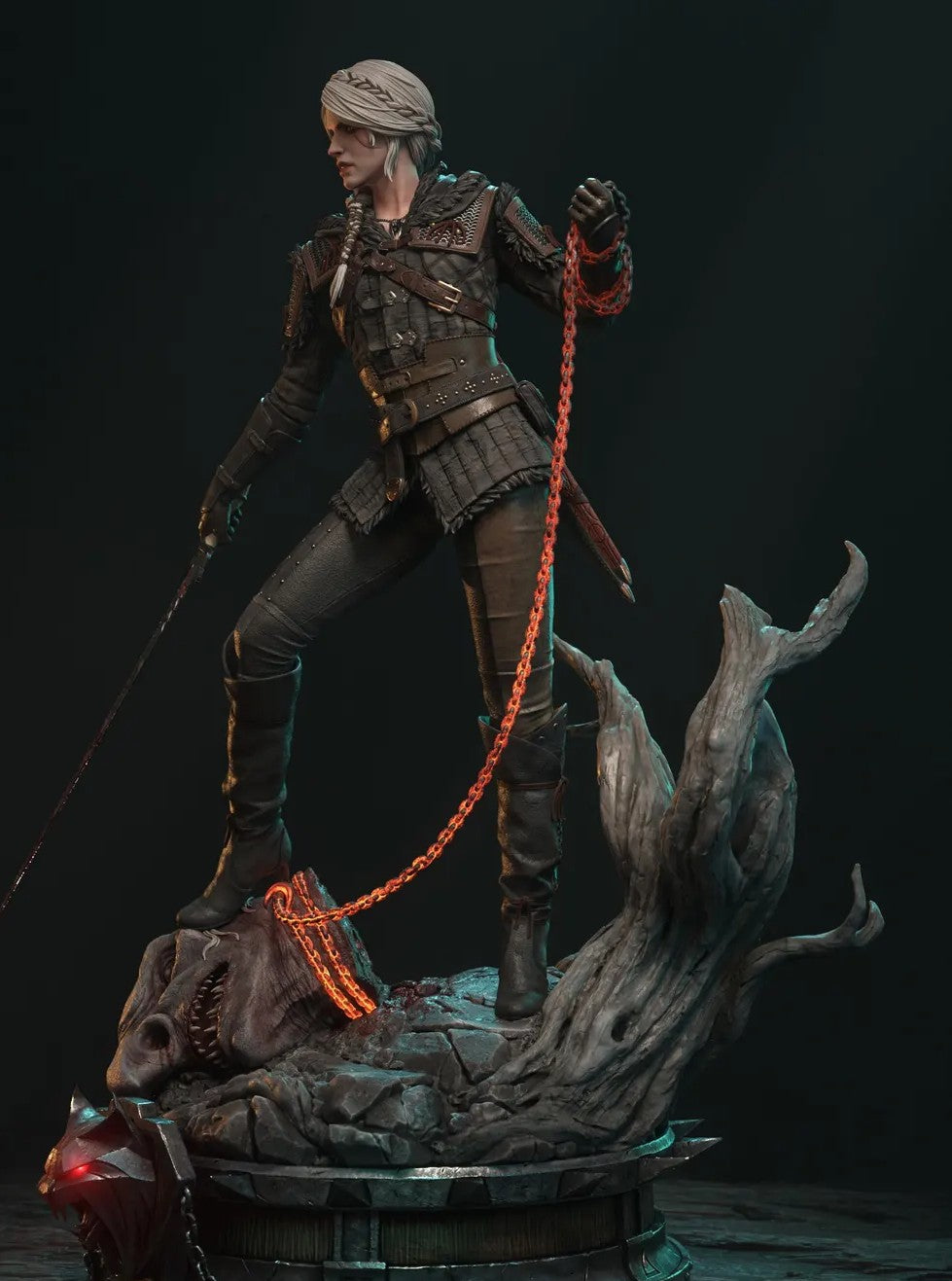 Estátua Colecionador - Ciri The Witcher