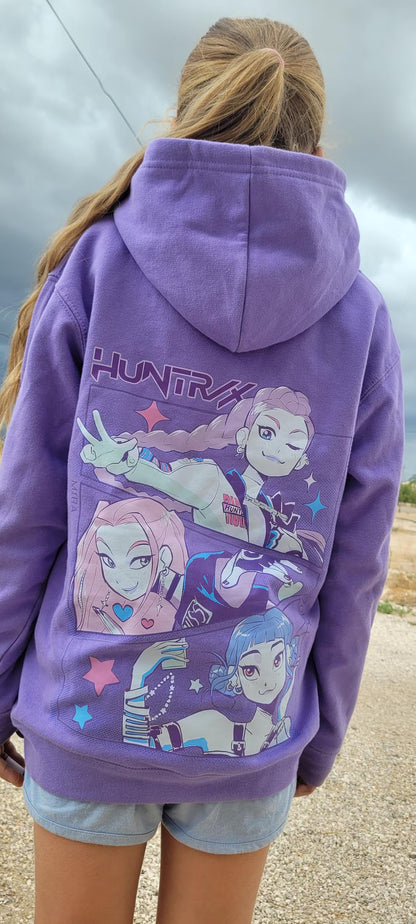 Roupa KPop Huntrix - Hoodie Roxo