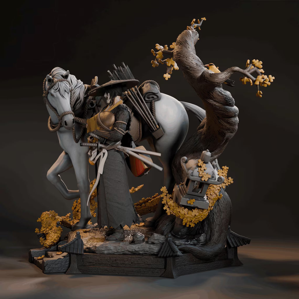 Estátua Colecionador - Atsu Ghost of Yotei v2