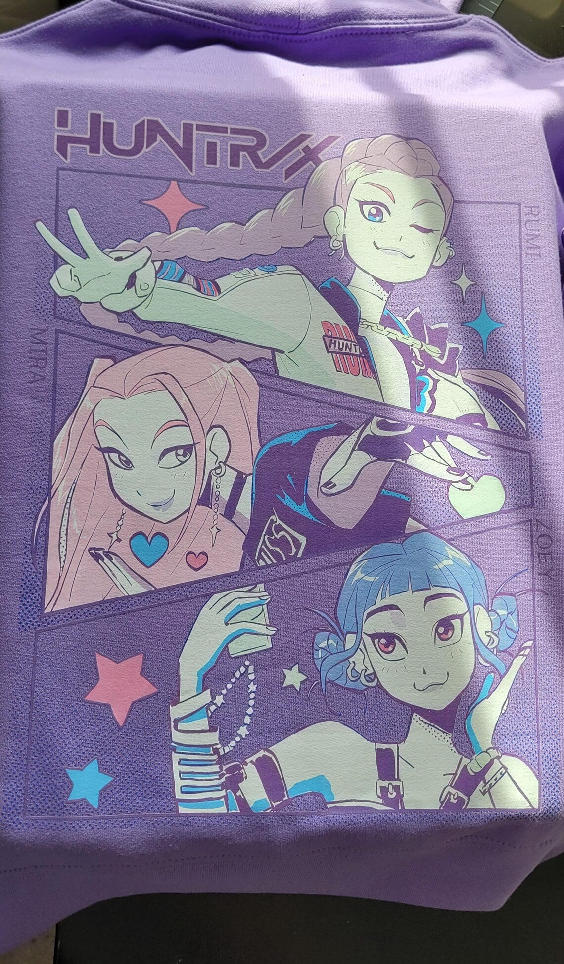 Roupa KPop Huntrix - Hoodie Roxo