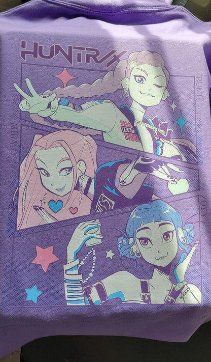 Roupa KPop Huntrix - Hoodie Roxo