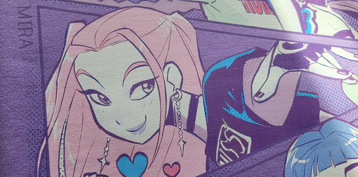 Roupa KPop Huntrix - Hoodie Roxo