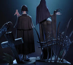 Estátua Colecionador - Wednesday & Morticia - A Família Addams