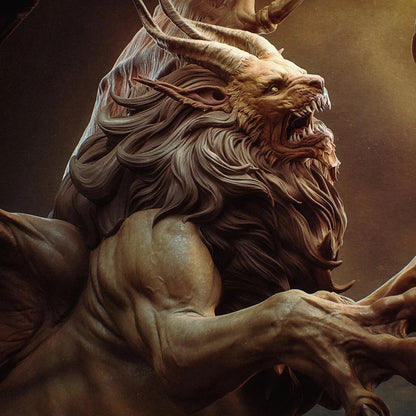 Estátua Colecionador - Ciri vs Manticore