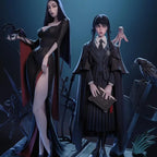 Estátua Colecionador - Wednesday & Morticia - A Família Addams