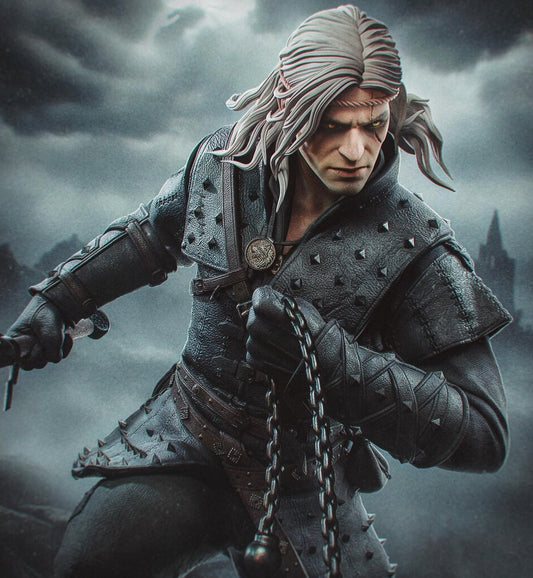 Estátua Colecionador - Geralt Série de livros The Witcher