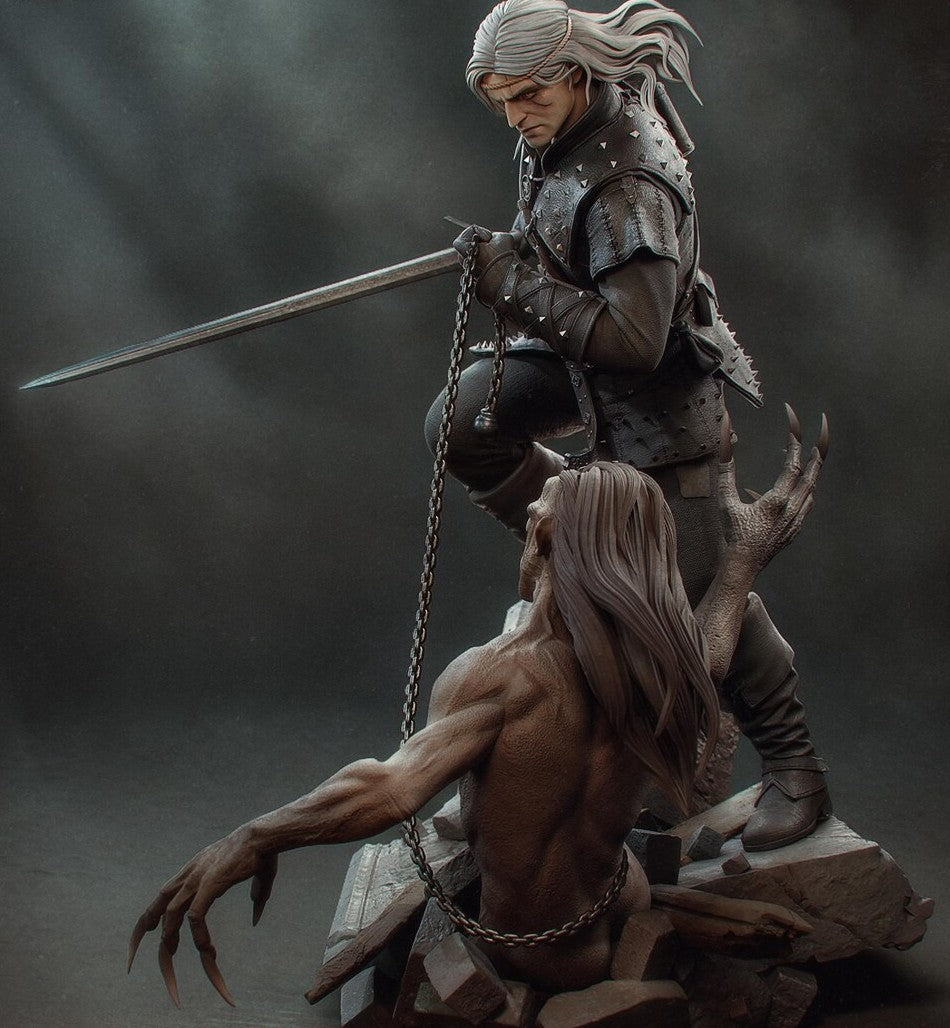 Estátua Colecionador - Geralt Série de livros The Witcher