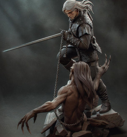 Estátua Colecionador - Geralt Série de livros The Witcher