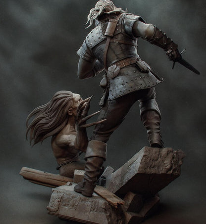 Estátua Colecionador - Geralt Série de livros The Witcher